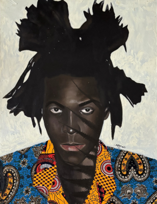 Basquiat in African Ankara